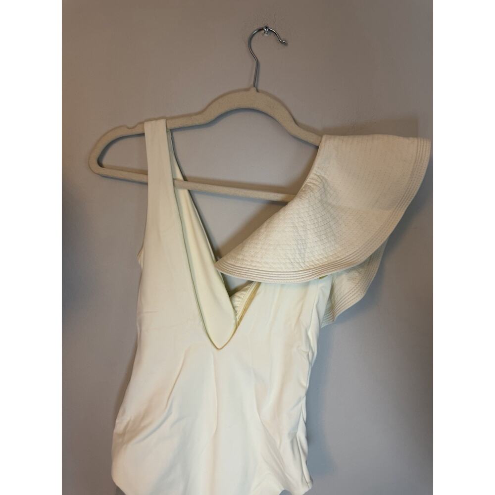 Johanna Ortiz Ruffled One Piece Swimsuit Ecru Sz Small NWT $495 - Picture 13 of 16